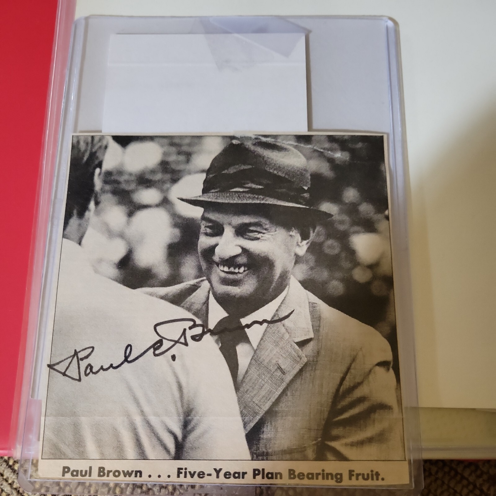 paul brown Autographed Signed Cleveland Browns Cleveland Brown's HOF Coach Photo Jsa Certified 