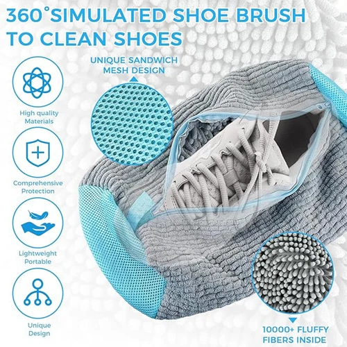 2 Stück Schuhwaschbeutel Sneaker Wäschesack Schuh Waschbeutel für Waschmaschine - Bild 6 von 9
