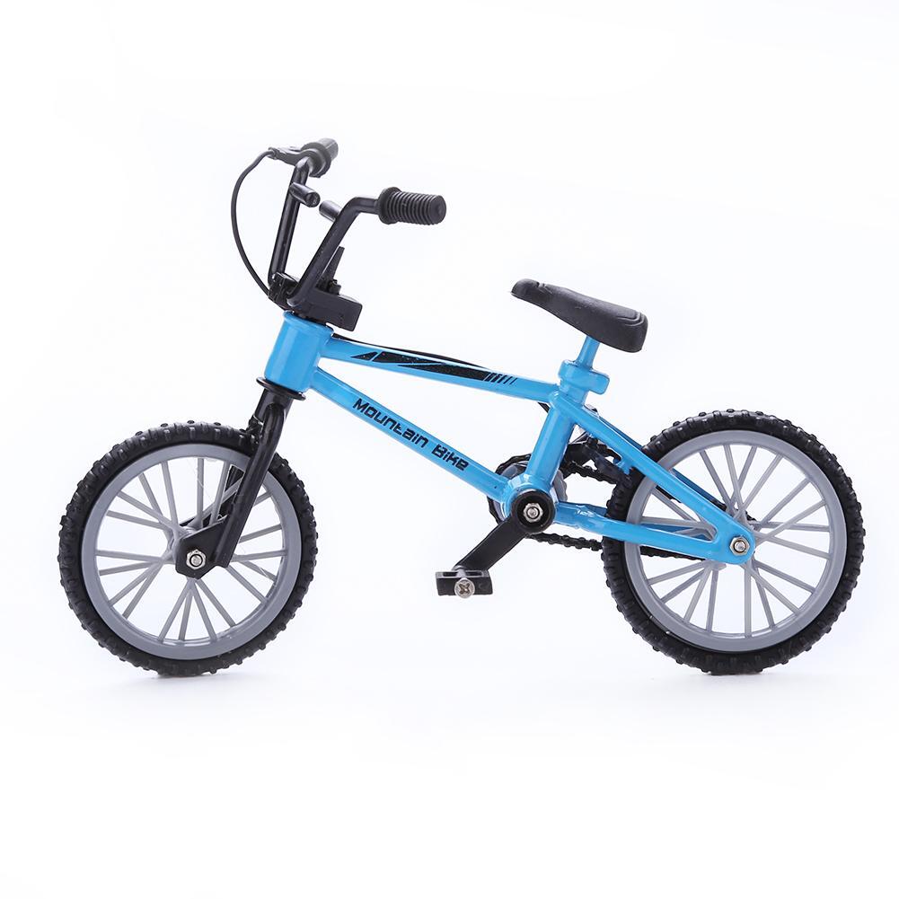 Mini Finger Mountain Bikes Diecast Alloy Stents Finger Bicycle (Sky