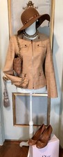 Anne Klein Beige Linen Blend Blazer Jacket Size S