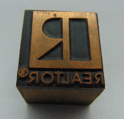 Printing Letterpress Printers Block R Realtor | eBay