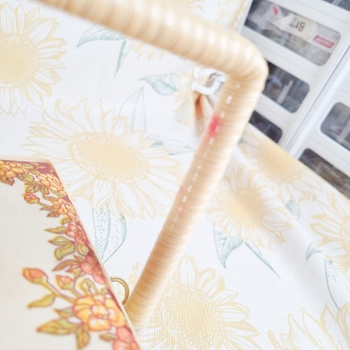 Vintage | Retro Kitsch Plastic Woven Fabric Top Sewing Box Holly Hobbie Style - Picture 6 of 18