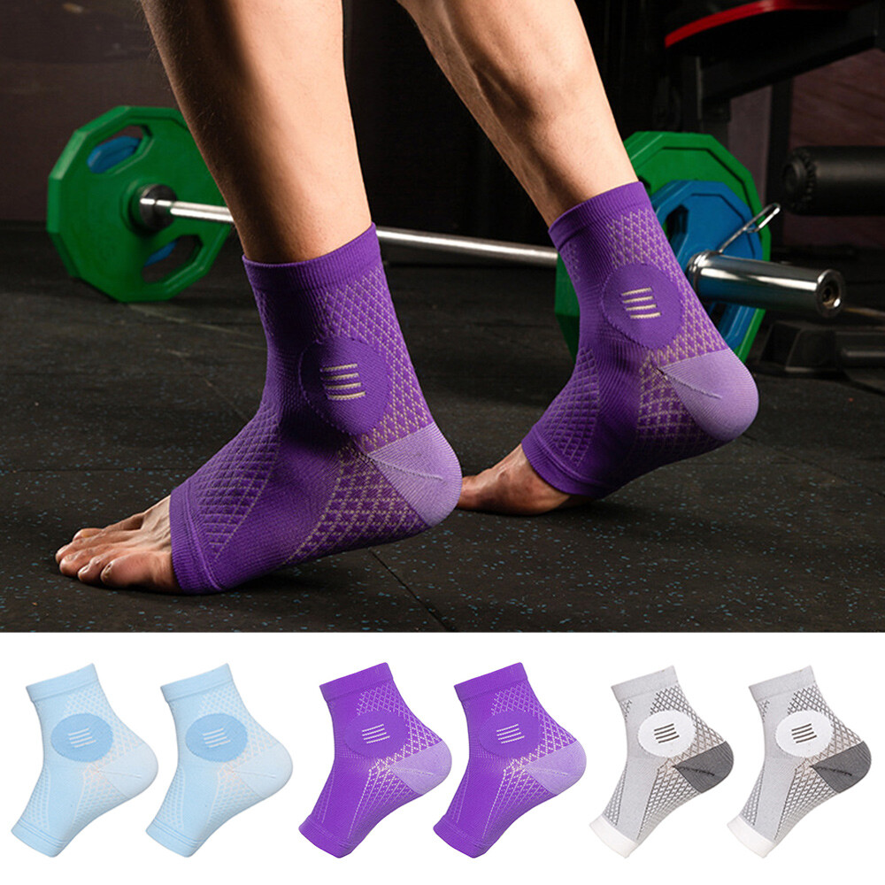 Ankle Brace Compression Sleeve for Plantar Fasciitis Pain Relief & Foot Support