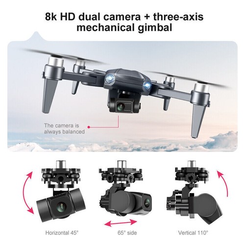 RG106 RC Drone GPS WIFI FPV 3-Axis Gimbal 8K Dual Camera Quadcopter Smart Follow - Picture 4 of 30