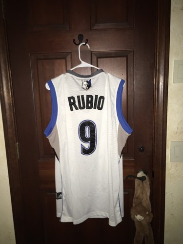 Men Sz 50 Adidas RICKY RUBIO Timberwolves NBA Basketball Jersey - Picture 9 of 10