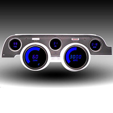 1967-1968 Ford Mustang Digital Dash Panel Cluster Gauges Blue Leds Made In Usa