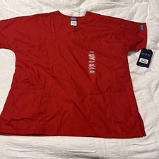 Cherokee Authentic Workwear Scrub Top Shirt Size Small Red New w/ Tags Unisex