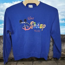 Vintage 1990 s Walt Disney World Blue Soft Crewneck Sweatshirt Size XL USA