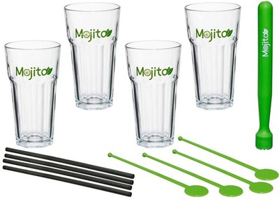 Mojito-Gläser Cocktailgläser Gläser Mojito Cocktail 13-teiliges Set 4x 360ml