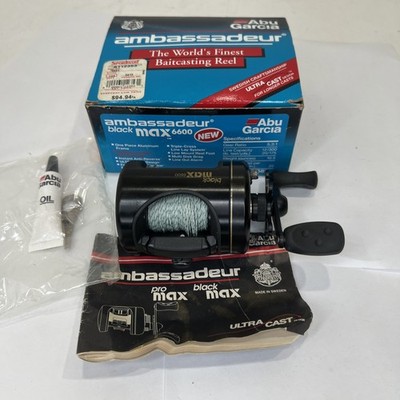 Black Max Abu Garcia Ambassadeur 6600 Fishing Reel 3 Ball Bearings