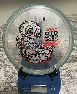 MVP Axiom Simonline Balance OTB Open 2026 Stamp Disc Golf Disc 180g Clear Teal