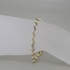 Armband Ankerkette in 585/14k Gelbgold Weissgold Länge ca. 19,5 cm