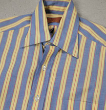 VTG 1970s Sears KINGS ROAD Shirt Mens 15 32 RARE MIS Print French Cuff Button Up