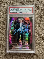 SIGNED 2017-18 Panini Prizm Pink Pulsar /42 Mike Budenholzer AUTO Rookie RC PSA