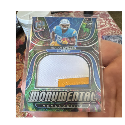 Panini 2022 Spectra Isaiah Spiller Chargers Meta Prizm MME-ISP /25