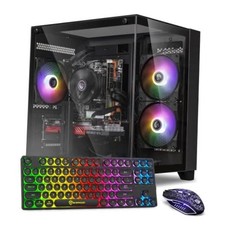 Prebuilt Gaming PC Desktop, AMD Ryzen 3 3200G, 8GB DDR4, 256GB SSD