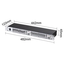 Btuty EQ-215 Dual Channel 15-Band Equalizer 1U Rack Mount 2-channel Stereo
