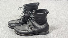 Vintage Polo Ralph Lauren Boots Mens 10 D Black Leather Ranger Urban Street Boss
