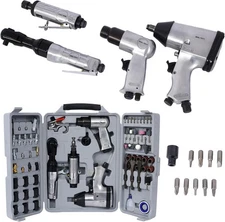 71 Pcs Air Tools Accessories Kit Pneumatic Tools Impact Wrench, Air Ratchet,Case