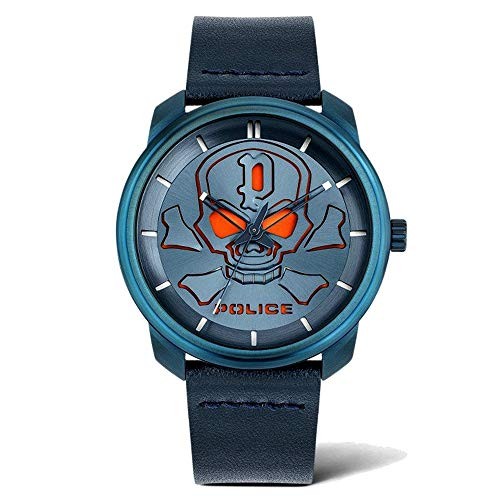 Police Unisex-Adults Analogue Quartz Watch with Leather Strap PL15714JSBL.03