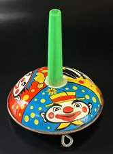Vintage Tin Lithograph Circus Clown Party Noisemaker Bell Party Favor USA 50-60s