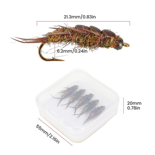 Bass For Trout Steelhead Catch Them All with 5pcs Fly Fishing Hook Nymph Lure - Picture 10 of 24