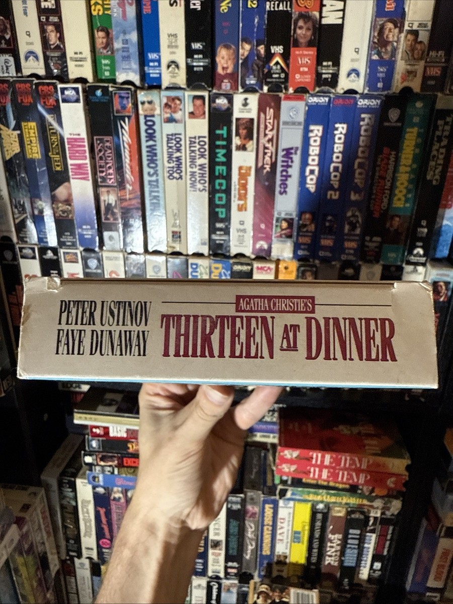 Agatha Christie's Thirteen At Dinner 1985 VHS Rare NON RENTAL LIKE
