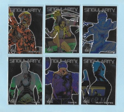 2019 Flair Marvel Singularity SSP Set S25 to S29 includes S-000 Achievement Card