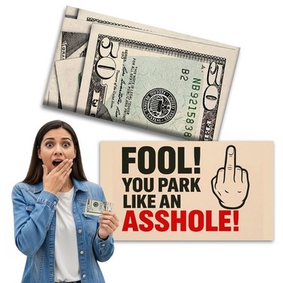 50 Pack Fake $50 Parking Prank Cards   Funny Gag Ticket to Fool Bad Parkers