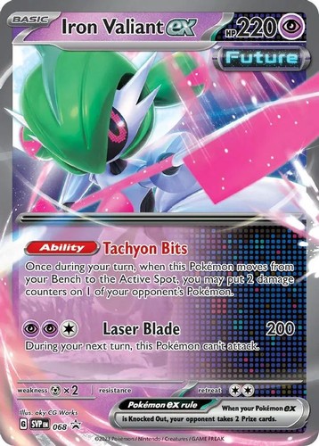 Pokemon Iron Valiant ex (68/296) Scarlet & Violet Black Star Promos LP HOLO