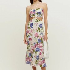 Reformation Raya Midi Dress Floral Size 0
