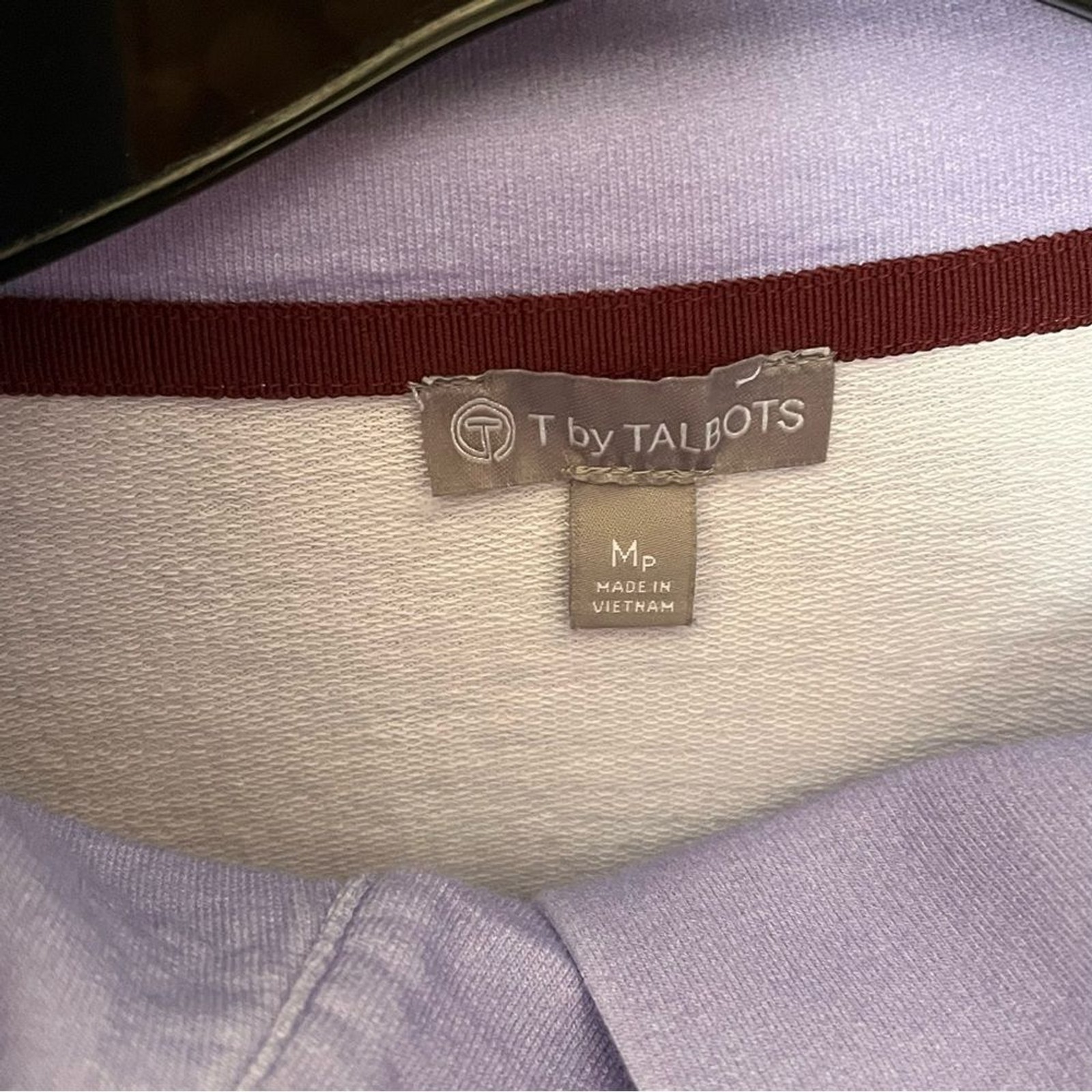 Talbots Snap Placket Pullover Shirt Top Ombré Bur… - image 4