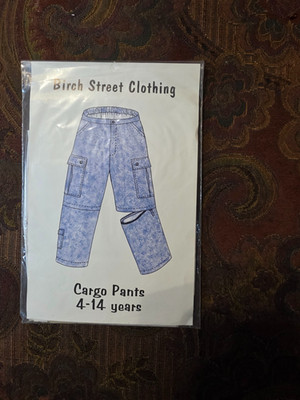 Child Teen Cargo Pants Birch Street Clothing Pattern 4 - 14 Years UNCUT!