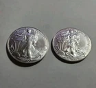 Lot Of 2 (2014/2021w) Tarnish Walking Liberty Fine Silver Dollar Coins 1oz USA