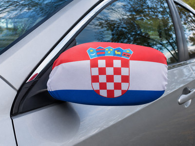 2x Kroatien Spiegelflagge Auto Außenspiegel Überzug Fahne Croatia Flagge WM Deko