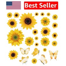 Charming Sunflower Peel and Stick Decals - Transform Your Home with 27 Designs