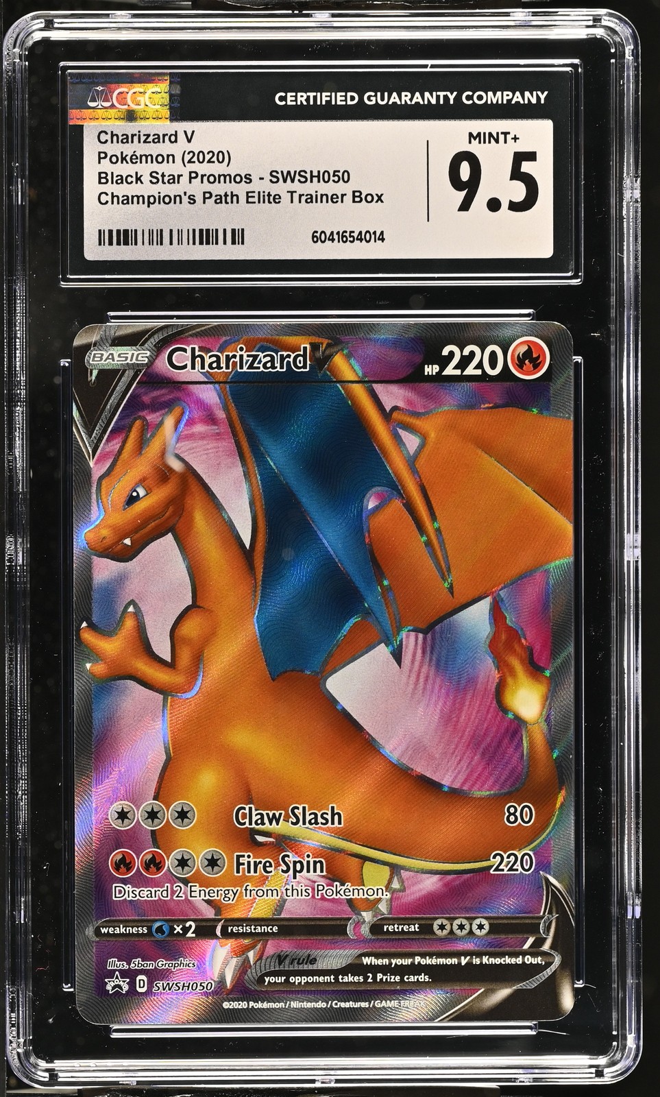 Charizard V SWSH050 Champion's Path Elite Trainer Box Pokemon CGC 9.5 Mint+