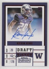 2017 Panini Contenders Draft Picks Ticket Red Foil Kevin King #276 Auto n1u