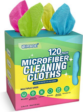 Microfiber Cleaning Cloth, 120 Pack Reusable Paper Towels