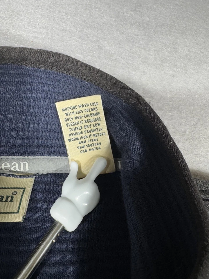 LL Bean Vest Mens Medium Gray Full Zip Cotton Blend Sleeveless Outdoors Casual - Image 3 of 4