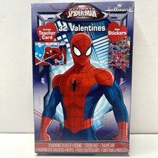 Spiderman Valentines - 32 Valentines 1 Sticker Sheet BRAND NEW Hallmark