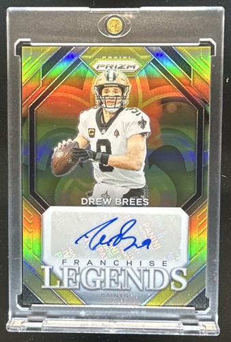2023 Panini Prizm Drew Brees Franchise Legends Signatures Gold Auto #/10 Saints