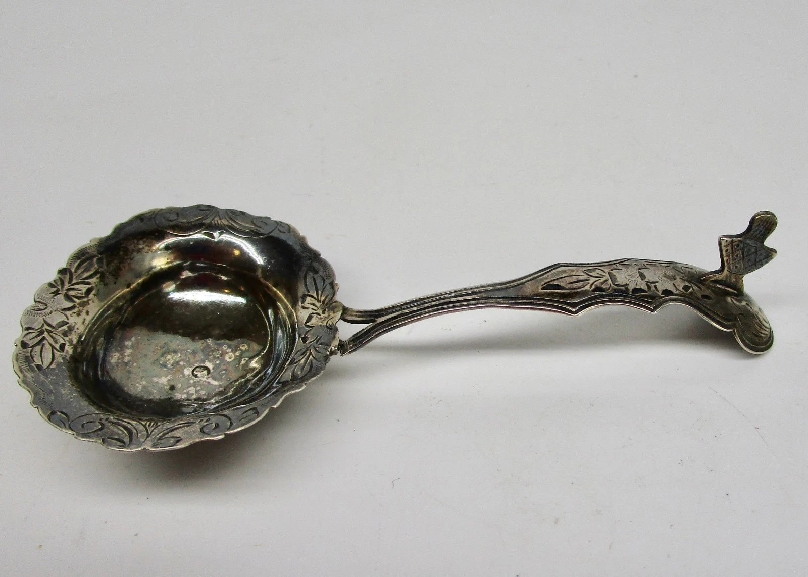 Antique sterling silver small ladle spoon 4 1/2" lion mark gravy sauce condiment
Opens in a new wind