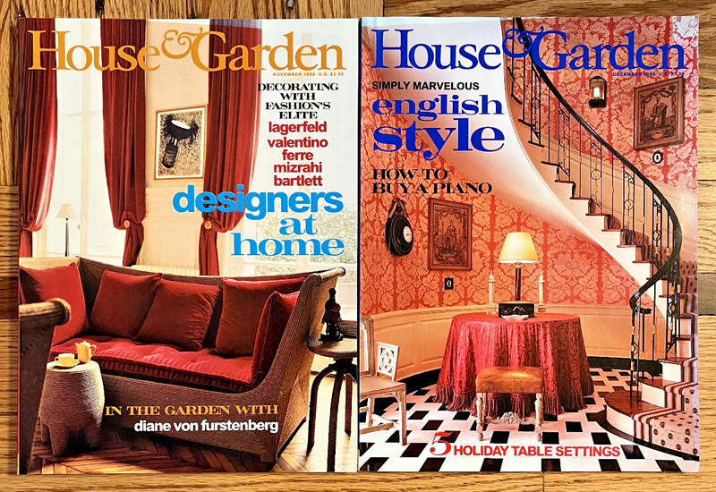 House & Garden 1998 Lot of 2 Michael Gabellini Karl Lagerfeld Carole Bouquet