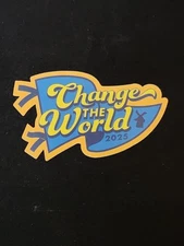 (1) Dutch Bros Coffee Pennant Change The World 2025 Sticker FREE SHIPPING 