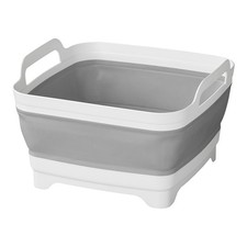 Foldable Washing Up Bowl with Lockable Bottom Drain 30x30x20 cm