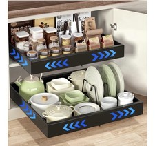 Expandable Pull Out Adjustable Cabinet Organiser 32 -50 Cm Wide 42cm Deep