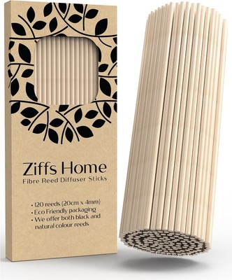 Ziffs Home  120pcs Natural Fibre Reed Diffuser - 7.87 Inch - 20cm 