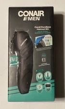 Conair Haircut Kit, Men's Cord/Cordless Color Coded Clippers Case Scissors Comb