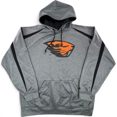 Oregon State University OSU Beavers Hoodie Mens XL Gray Performance Sweatshirt